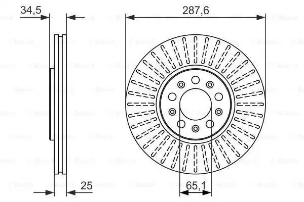 AUDI A3/GOLF IV/SKODA OCTAVIA 288x25x5 0 986 479 914 BOSCH