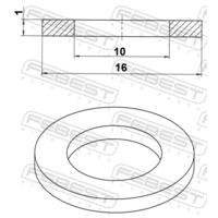 КОЛЬЦО УПЛОТНИТЕЛЬНОЕ 10X16X1 88430-101610C 88430101610C FEBEST