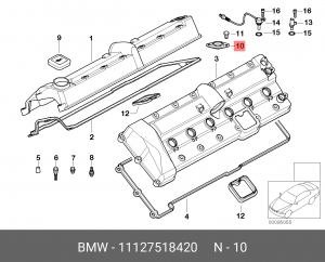 профиль уплотнительный!\ BMW N62/N62N/N73 11 12 7 518 420 BMW