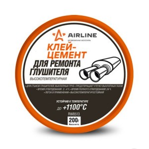 Клей-цемент для ремонта глушителей со стекловолокном, банка, 200 гр. (ADGC029) ADGC029 AIRLINE