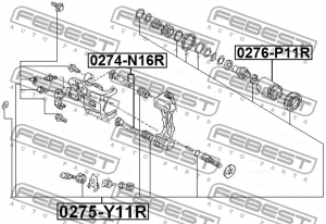 Ремкомплект суппорта заднего 0275-Y11R 0275-Y11R FEBEST