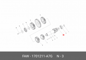 Промежуточный вал 1701211-A7G FAW