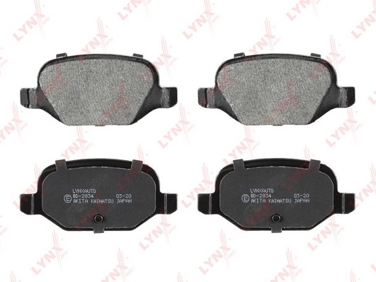 Колодки тормозные дисковые задние BD2834 LYNXAUTO