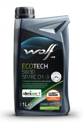 WOLF ECOTECH 5W30 SP/RC D1-3 1L FIAT 9.55535-CR1 FORD WSS-M2C961-A GM dexos1™ Ge 1049900 WOLF