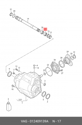 AUDI/SEAT/SKODA/VW 012 409 139 A VAG