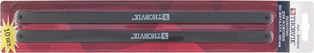 полотно для ножовки по металлу! 300 мм, 24 зуба на дюйм, 10 шт.\ MHSB30 THORVIK