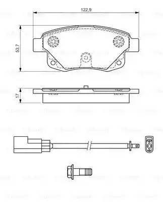 Колодки тормозные FORD Transit (06-) задние (4шт.) BOSCH 0 986 494 171 BOSCH