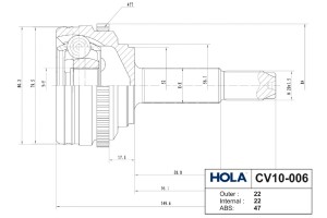ШРУС наружный CV10-006 HOLA