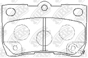 Колодки тормозные TOYOTA Crown (03-12) LEXUS GS300 задние (4шт.) NIBK PN1494 NIBK