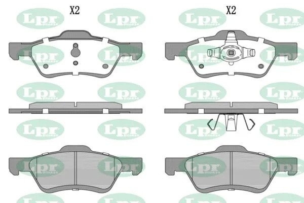 Комплект тормозных колодок 05P1622 05P1622 LPR