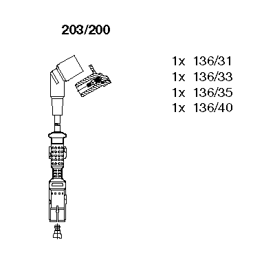 Провод высоковольтный BMW 3 (E36) (93-03) комплект BREMI 203/200 BREMI