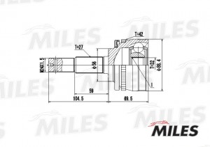 ШРУС наружный NISSAN BLUEBIRD/PRIMERA 1.8/2.0 85-96 (GKN 302016) GA20295 GA20295 MILES