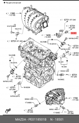 MITSUBISHI GALANT (DJ,DM) (03-12)/ OUTLANDER XL (C PE0118501B MAZDA