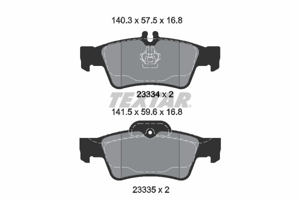 Колодки тормозные MERCEDES E (W211/W212),S (W220/W221) задние (4шт.) TEXTAR 2333403 TEXTAR