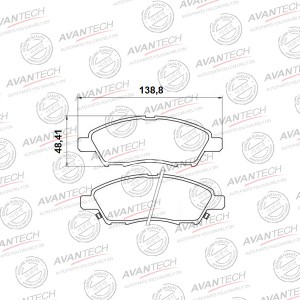 Колодки тормозные дисковые Avantech передние (противоскрипная пластина в компл.) AV0232 AVANTECH