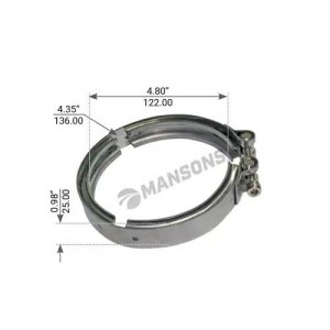 Хомут система выпуска железный [D=122 h=25] 100.666 MANSONS