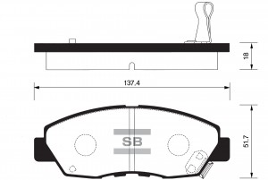 Колодки тормозные дисковые Honda Accord all 90-93/CR-V 2.0i 02 SP1109 SP1109 SANGSIN