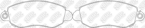 Колодки тормозные FORD Transit (00-06) передние (4шт.) NIBK PN0164 NIBK
