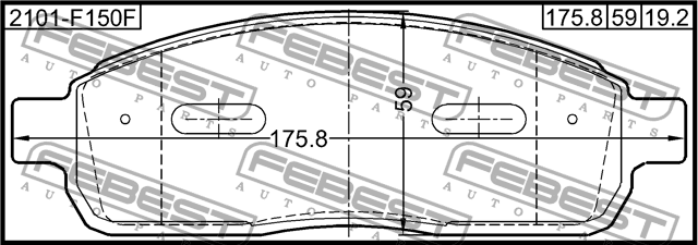 Колодки передние FORD F150/F250/F350 2004-2014 2101-F150F 2101-F150F FEBEST