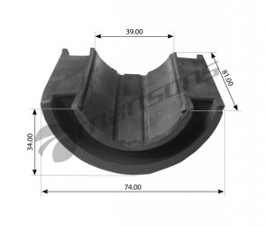 Втулка IVECO EuroTech,EuroStar,EuroTrakker стабилизатора (половинка) (41.5x75x80 700567 MANSONS