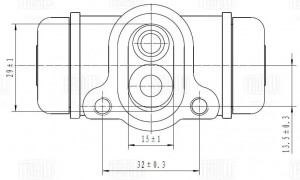 Цилиндр торм. BMW 3 E36 (90-) зад. лев./прав. d=23.8мм (CF 2641) CF2641 TRIALLI