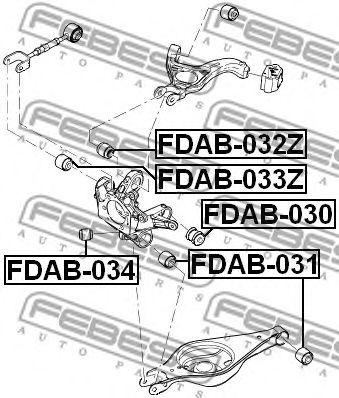 Сайлентблок FORD Explorer задней цапфы FEBEST FDAB-032Z FEBEST