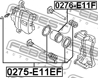 Поршень суппорта 0276-E11F 0276-E11F FEBEST