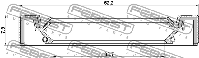 Сальник привода 35x52x8 SUZUKI SX4 06-13 95IBS-35520808C 95IBS-35520808C FEBEST