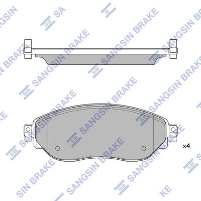 Колодки передние NISSAN NV300 2016-, OPEL VIVARO, RENAULT TRAFIC 2014- SP4262 SP4262 SANGSIN