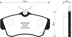 Колодки тормозные CHRYSLER Cruiser передние (4шт.) SANGSIN SP1359 SANGSIN