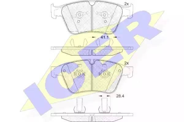 182085 колодки дисковые передние!\ MB W164 63 AMG 6.2 06> 182085 ICER