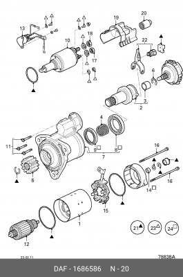КРУГЛАЯ ГАЙКА 1686586 DAF
