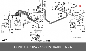 ТРУБКА/PIPE E COMP,BRAKE 46331S10A00 HONDA