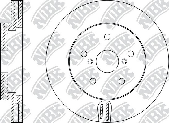 Диск тормозной SUBARU Forester (12-),Legacy (03-) передний (1шт.) NIBK RN1507 NIBK