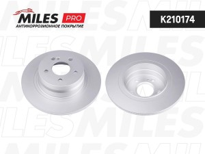 Диск тормозной (серия PRO с антикоррозионным покрытием) MERCEDES W204 180-300 07 K210174 MILES