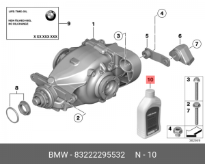 Масло трансмиссионное BMW MTF 75W85 0.5л для РЗМ OE 83 22 2 295 532 BMW