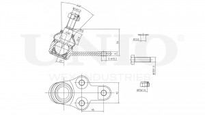 Опора шаровая передняя нижняя SSP-20038 UNIO