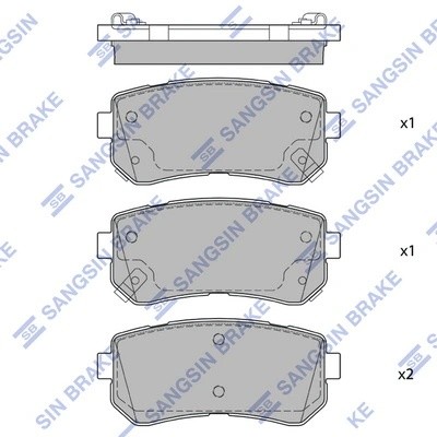 Колодки тормозные дисковые SONATA (LF) SP1684 SP1684 SP1684 SANGSIN