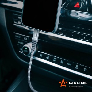 Кабель Type-C - Lightning Iphone/IPad поддержка PD 2м, серый нейлоновый ACH-C-40 ACH-C-40 AIRLINE