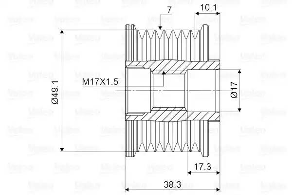 Шкив 588063 VALEO PHC