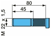 Болт колесный M22x1,5/80/45 0329633111 BPW