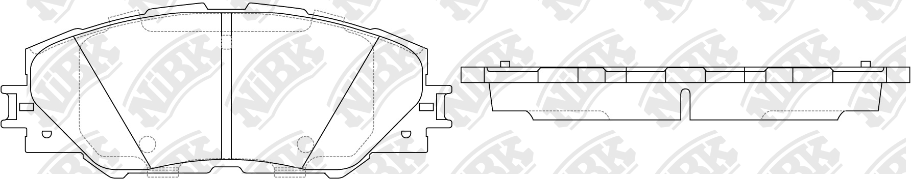 Колодки тормозные TOYOTA Auris (10-),Prius (12-) передние (Sport) (4шт.) NIBK PN1530S NIBK