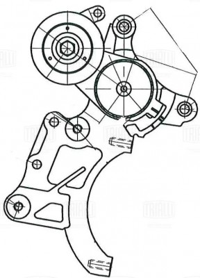 Ролик привод. ремня Toyota LC Prado (02-)/(09-) 3.0d [KD] (с натяж.мех.) (CM 539 CM 5393 TRIALLI