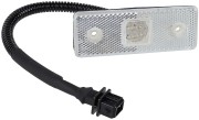 фонарь габаритный! LED 4шт БЕЛЫЙ 24V 0.9W прямоугольный с проводом 220mm \Omn MB 87-33634-SX STELLOX