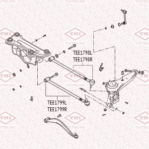 Тяга подвески задняя поперечная верхняя R HYUNDAI Santa Fe 01- TEE1798R TEE1798R TATSUMI