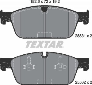 Колодки тормозные MERCEDES GL (X166),ML (W166) передние (4шт.) TEXTAR 2553101 TEXTAR