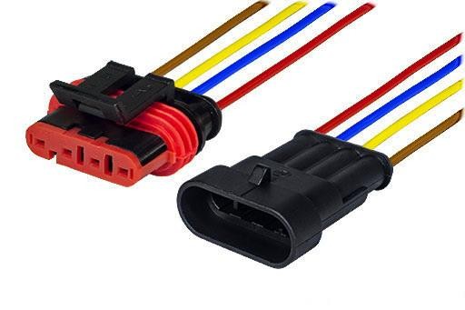 Колодка соединит. 4 конт. 1,5мм герметичная IP66/67 (в сборе с проводом 0,50мм к DA-02639 DALI AVTO