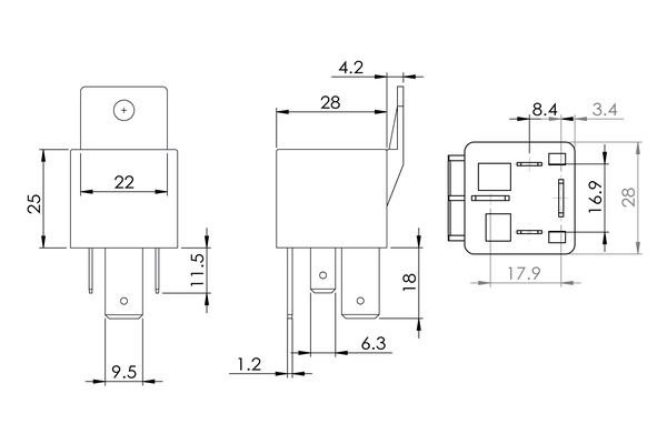 Реле VW AUDI насоса топливного BOSCH 0986AH0080 BOSCH
