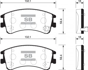 Колодки тормозные MAZDA 6 02с индикат.износа передние SP1518 SP1518 SANGSIN