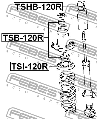 Пыльник амортизатора задний TOYOTA COROLLA E12 TSHB-120R TSHB-120R FEBEST